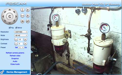 Marine Engine Room Camera 